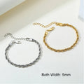 Vnox Charming Flash Twisted Rope Chain Bracelets for Women Lady, Stainless Steel Wrist Jewelry Length - Visuel 14 | SAMAG