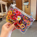 100 Pcs/Lot Small Hair Ties Gum Colorful Nylon Rubber Band Rope Doll Khaki Black Elastic Hair Bands For Baby Girls Accessories