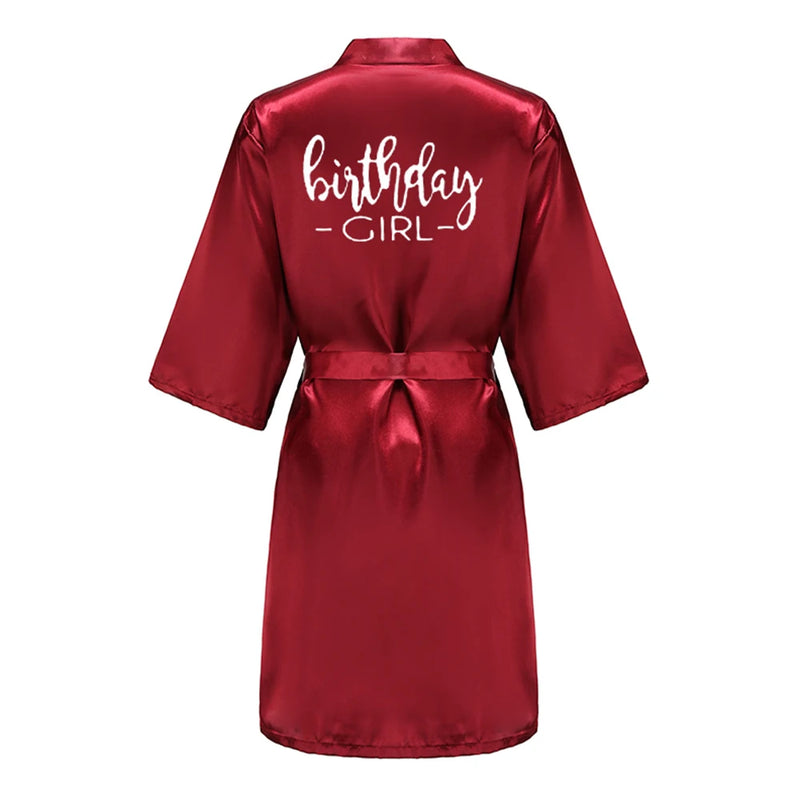 Birthday Party Girl & Entourage Satin Printing Women | SAMAG