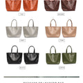 SC Luxury Brand Cow Leather Tote Bags Designer Cowhide Handbags Women Shoulder Bags Fashion Female Large Capacity Liner Bag
