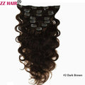 ZZHAIR Clip In 100% Human Remy Hair Extensions 16"-28" 8Pcs Set 100g-160g Full Head Body Wavy Natural