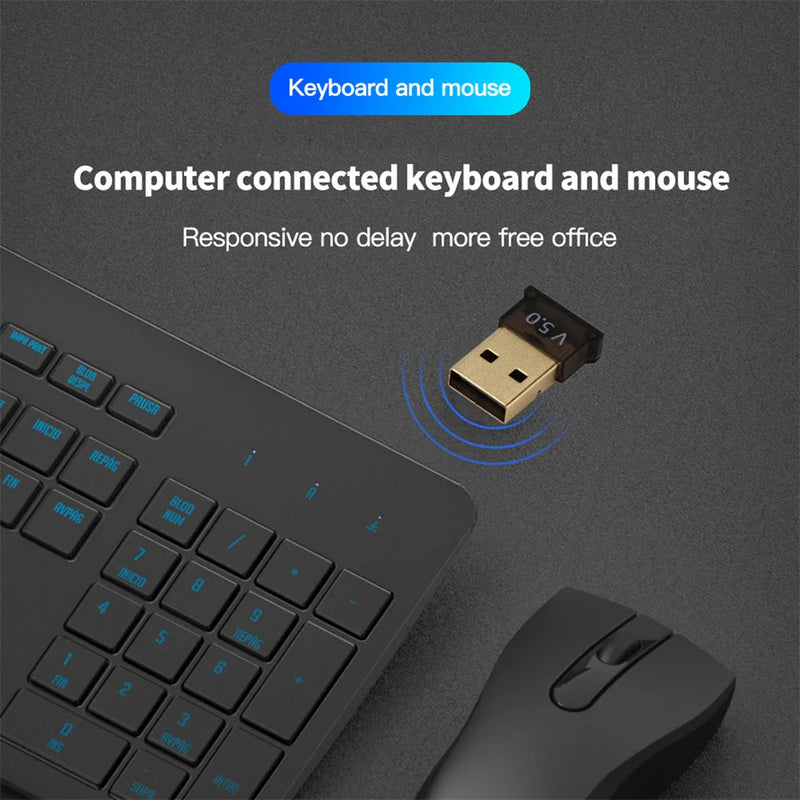 PzzPss USB Bluetooth 5.0 Adapter Dongle High Speed Transmitter Mini 5.0 4.0 Receiver For PC Computer - Visuel 3 | SAMAG