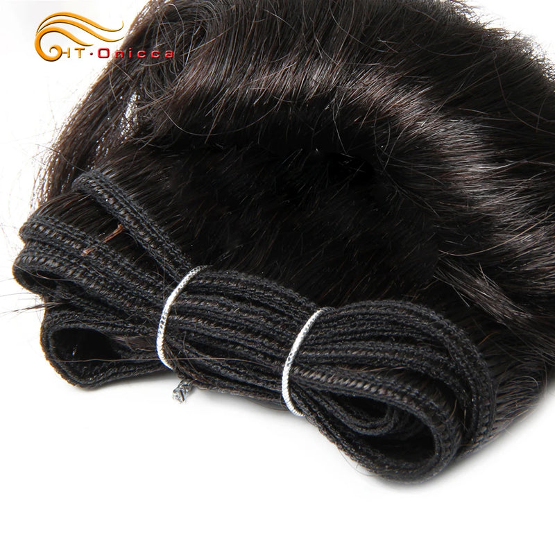 Curly Hair Bundles Malaysian Human Hair Weave Bundles 4Pcs/Lot Short Hair Products Wavy Bundles Human Hair Extensions