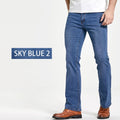 Men's Boot Cut Jeans Slightly Flared Slim Fit Blue Black | SAMAG