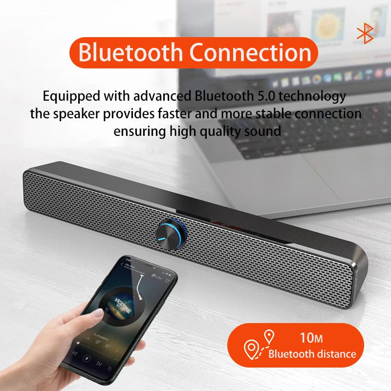 Soundbar TV Barra De Sonido Sound Bar Bluetooth Speaker Bocinas Alta Fidelidad Caixa De Som Para PC Computer Speakers Desktop