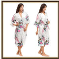 Half Sleeve Loose Style Woman Japanese Kimono Satin Silk | SAMAG