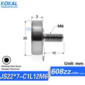 1pcs Screw Bearing M3/M4/M5/M6 SUS304 Stainless Shaft Ball NTBG BJL01 External Thread 608/626/6000 - Visuel 10 | SAMAG