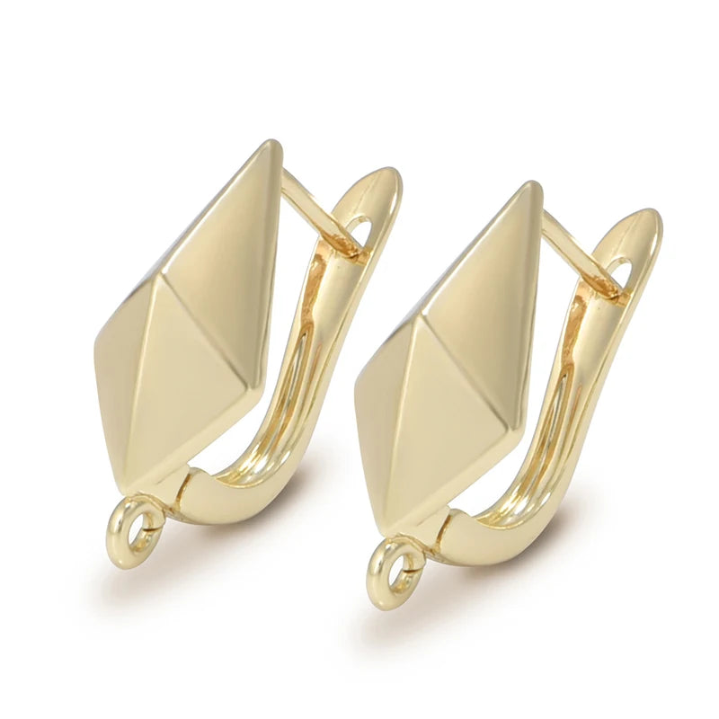 1 Pair Gold Plated  Earring Hooks Components Accessories Supplies For Woman DIY  Handmade Making Findings Jewelry  Wholesale
