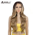 Noble 13x4 Lace Front Wig Synthetic 28 inch Long wavy ombre blonde Wigs For Women Ombre Lace Front Wig Synthetic Lace Front Wig
