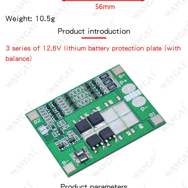 3S/4S 20 40A 60A Li-ion Lithium Battery Charger Protection Board 18650 BMS Drill Motor 11.1V 12.6V/14.8V 16.8V Enhance/Balance