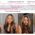 Honey Blonde Body Wave Lace Frontal Wig 27# Colored Pre Plucked 100% Human Hair Wigs Transparent Lace Closure Wig Human Hair