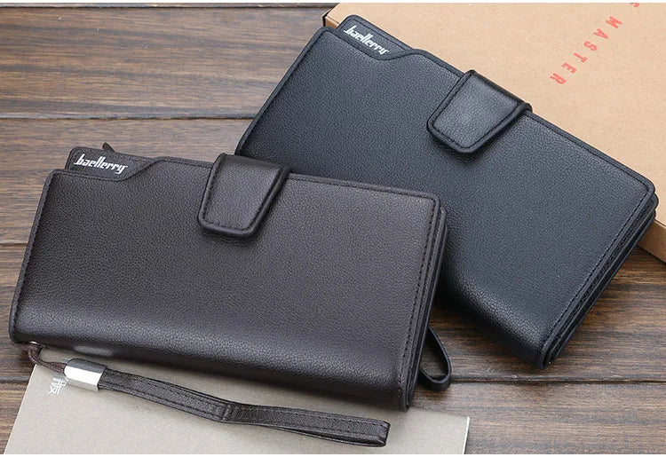 New Card Holder Men Wallets Business Long Design Quality Fashion Casual Men Purse Zipper Multi-function Wallets