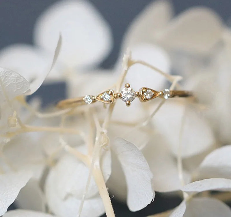 Soild 14k Gold Yellow Color Diamond Rings for Women Fine Wedding Bands Gemstone Engagement Jewelry Luxury Cocktail Gold Rings