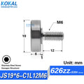 1pcs Screw Bearing M3/M4/M5/M6 SUS304 Stainless Shaft Ball NTBG BJL01 External Thread 608/626/6000 - Visuel 14 | SAMAG