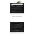 Custom Name Monogram Luxury Genuine Leather Men Wallet Card Holder Crocodile Pattern Gift for Girlfriend Boyfriend Friend Her