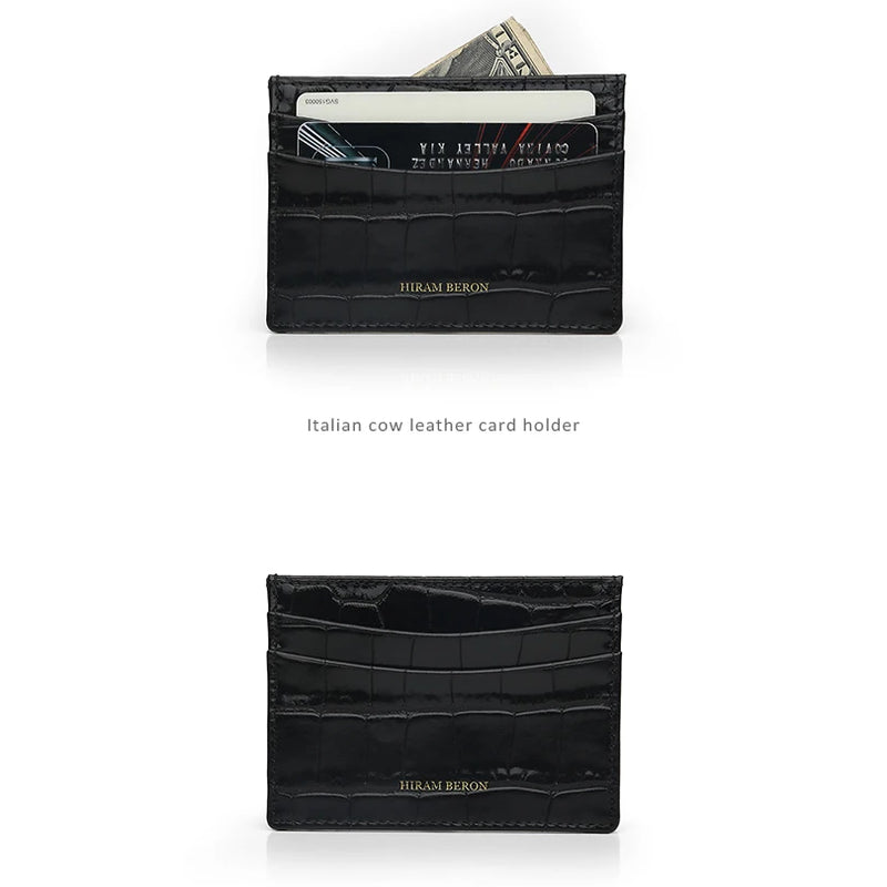 Custom Name Monogram Luxury Genuine Leather Men Wallet Card Holder Crocodile Pattern Gift for Girlfriend Boyfriend Friend Her
