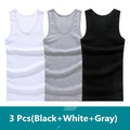 3pcs/lot Man's 100% Cotton Solid Seamless Underwear Brand Clothing Mens Sleeveless Tank Vest Comfortable Undershirt Undershirts