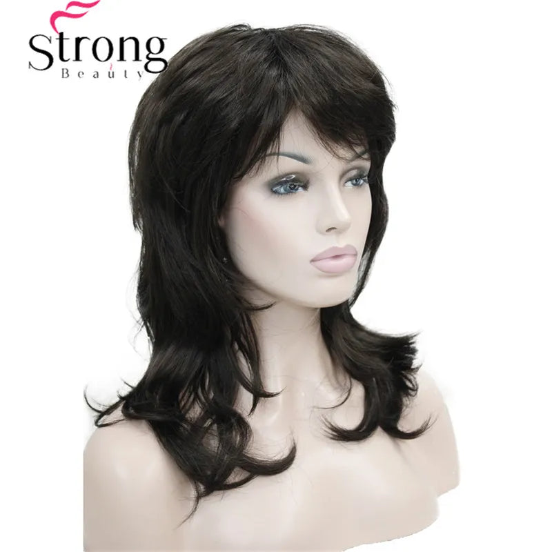 StrongBeauty Long Shaggy Layered Ombre Blonde Classic Cap Full Synthetic Wig Women's Wigs COLOUR CHOICES