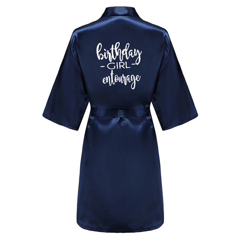Birthday Party Girl & Entourage Satin Printing Women | SAMAG