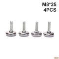 4 Pcs Adjustable Steel Furniture Legs Anti-slip Base Table Cabinet Leg Pad Feet Leveler M6 M8 Screw Metal Furniture Foot Level