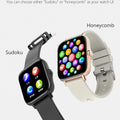Smart watch with full touch screen, call, message reminder, music control and other functions, compatible with iPhone/android mo