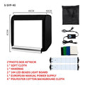 Home Photo Studio Box 40cm/60cm Led Lightroom Dimming Folding Softbox Light Tent With 4 Colors Backdrops For Product Photography