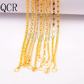 Wholesale 10 Pieces Of Mixed Jewelry Making 18K Gold Filled Necklace Chain Pendant 16-30 Inches