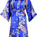Silk Satin Wedding Bride Bridesmaid Robe Floral Bathrobe | SAMAG