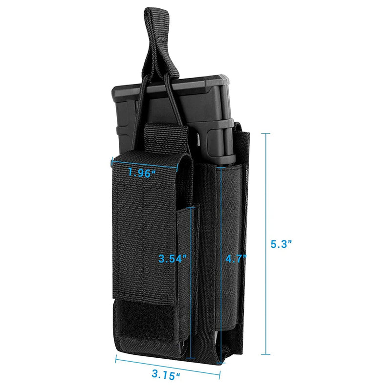 Tactical Molle Magazine Pouch Tactical Pouch Single/Double/Triple Rifle Pistol Mag Pouch 2-Layer Cartridge Holder for M4 M14 M16