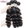 Vallbest Loose Wave Bundles With Closure Human Hair 3 Bundles With Lace Closure Brazilian Hair Weave Bundles Remy Hair Extension