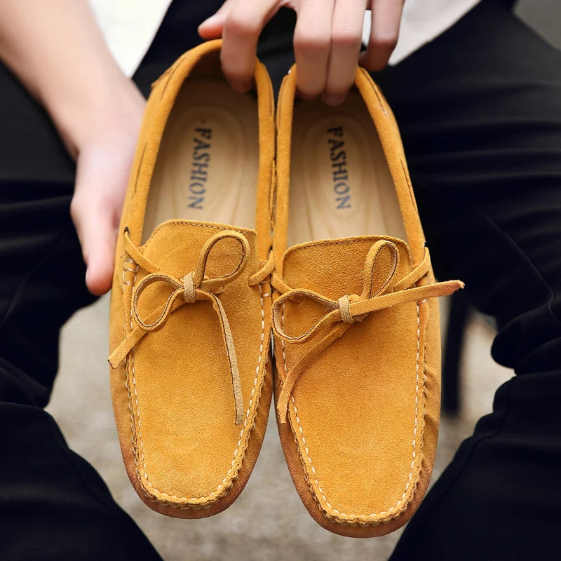 Size 38-49 Luxury Men Loafers Soft Moccasins Summer Shoes Man High Quality Mens Shoes Casual Suede Genuine Leather Driving Flats