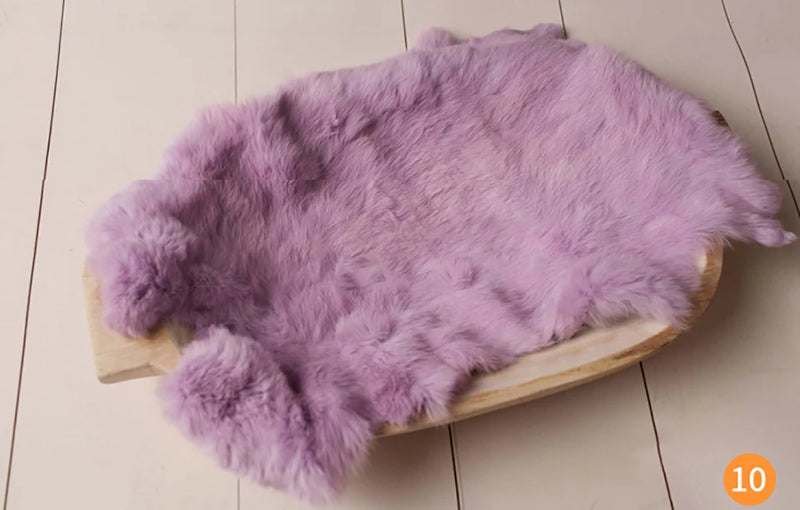 Rabbit Fur For Babies Baby Girl Birth Newborn Photography Props Blankets Accessories New Born Photo Shoot Background Blanket