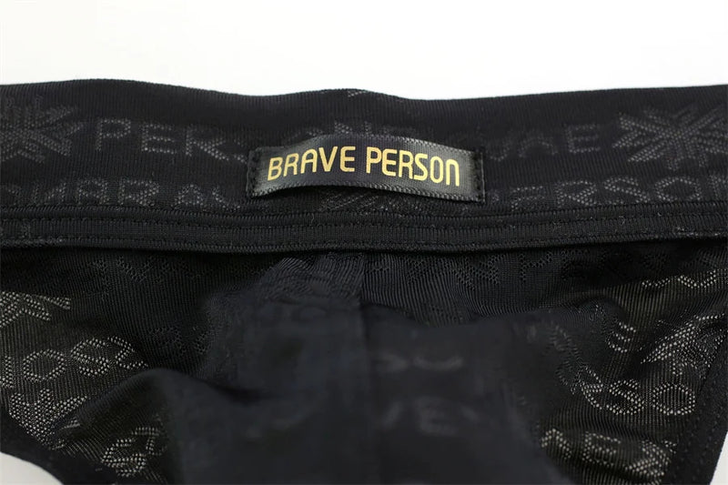 BRAVE PERSON Men Sexy Lace Transparent Thongs Underwear Briefs Bikini G-string Jocks Underwear Shorts Exotic T-back B1138