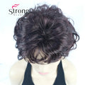 StrongBeauty Short Wig Soft Tousled Curls Blonde Highlights Full Synthetic Wigs COLOUR CHOICES