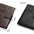 KAVIS Genuine Leather Wallet Men Passport Holder Coin Purse Magic Walet PORTFOLIO MAN Portomonee Mini Vallet Passport Cover