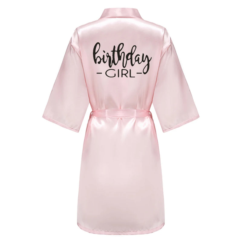 Birthday Party Girl & Entourage Satin Printing Women | SAMAG