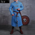 Men's Vintage Medieval Role Playing Jacket Halloween Steampunk Costume Uniform No Belt
