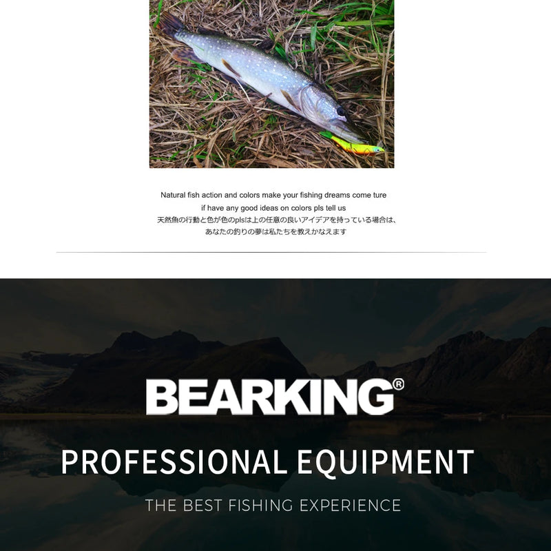 BEARKING 8.8cm 7.2g fishing lures minnow quality painting professional action baits hot model crankbaits penceil bait popper