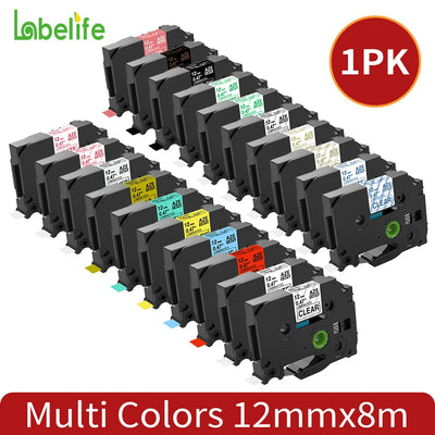 Laminated Label Tape 12mm Compatible for tze TZe-231 | SAMAG