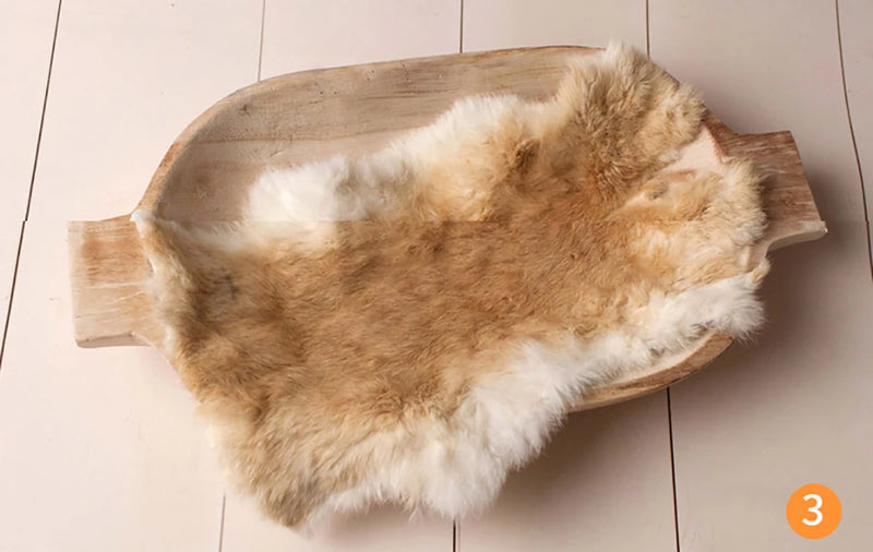 Rabbit Fur For Babies Baby Girl Birth Newborn Photography Props Blankets Accessories New Born Photo Shoot Background Blanket