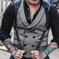 Fashion PU Leather Suspenders for Men Shirt Trousers Adjustable Belts Vest Straps Braces Harness Chest tirantes | SAMAG