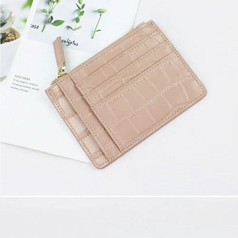 Classic Crocodile Pattern Card Holder Men Women Genuine Leather Leather Credit Card Case ID Card Holder Wallet Purse Pouch