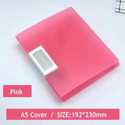 Colorful A5 Binder 2-Hole Punched Paper File Cover Document Organizer A5 Folder For Documents