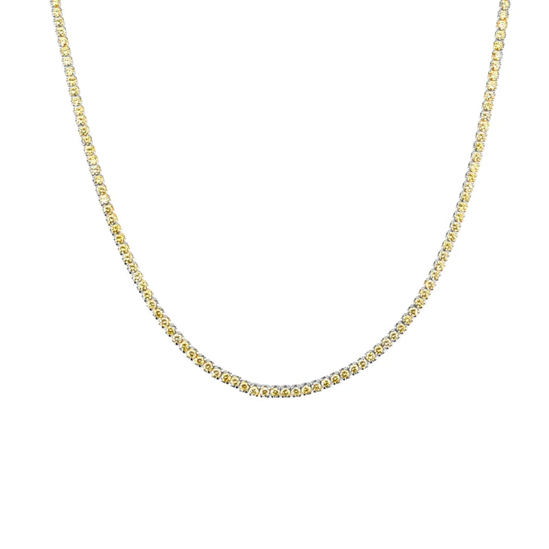 ANDYWEN 925 Sterling Silver 1.5mm Tennis Zircon Charm Long Chain Necklace Rock Punk Fashion Fine Jewelry Gift Wedding Party