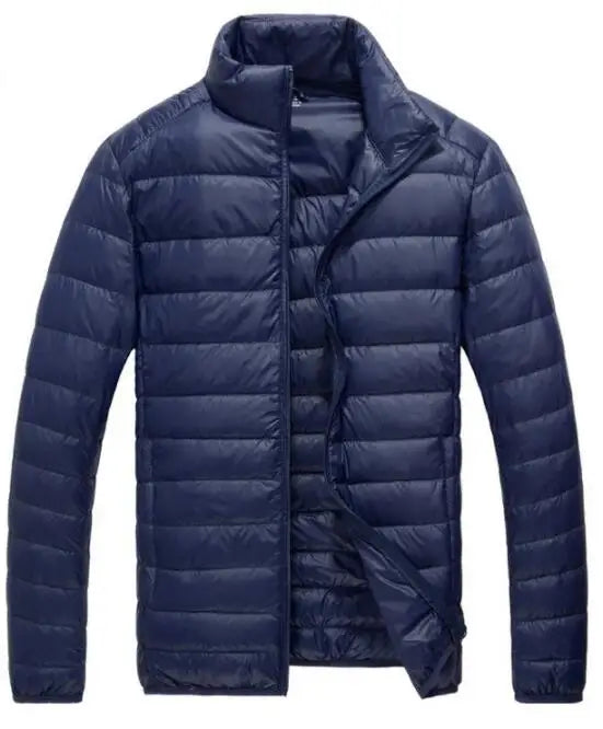 2026 Royal Blue Hooded Parkas Men's Zipper Control Winter Jacket Fashion Hot Sale Jaqueta Plus Size S-5XL Lightweight Warm Coats