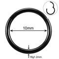 1PC G23 Titanium Septum Clicker Segment Hinged Rings Labret Lip Nose Hoop Earrings Ear Piercer 10-20G TITANIUM PIERC JEWELRI