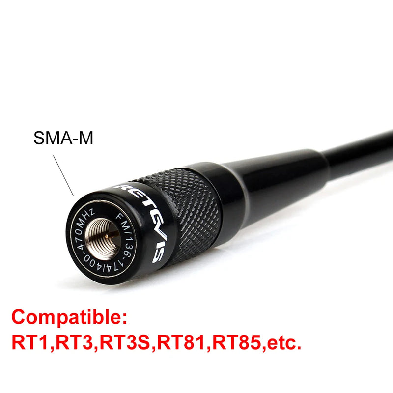 Retevis RHD-771 RT3S Radio Amateur Antennas SMA-M Male VHF UHF Whip Antennas for Retevis RT3S RA89 HA1UV H777 Baofeng UV3R TYT