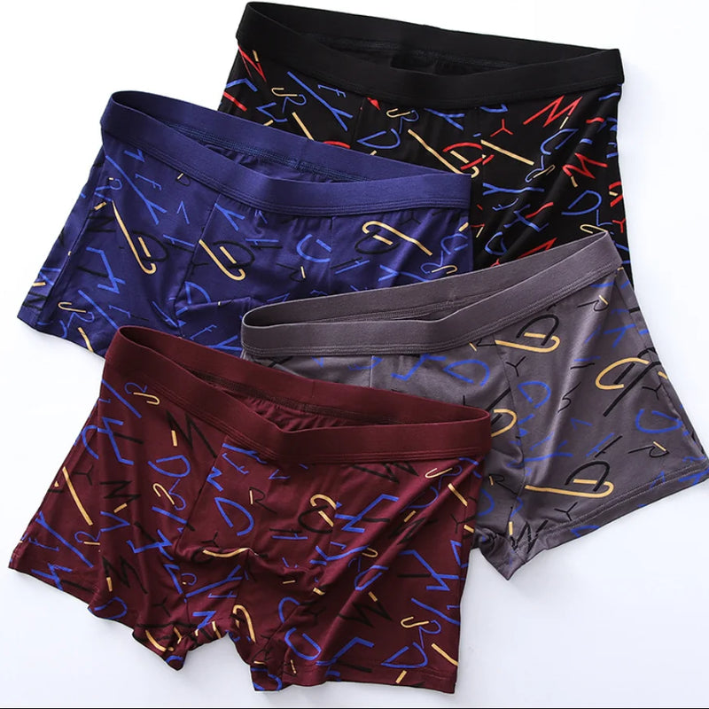Bamboo Male Panties Sexy Underwear Men Cuecas Boxer New Fashion Boxer Shorts Mens Underware 4pcs/lot Free Shipping