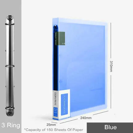 Fashion Colors Ring Binder A4 File Folder Folder 2-Rings Office Document Organizer File Storage A4 Binder Folder With Rings