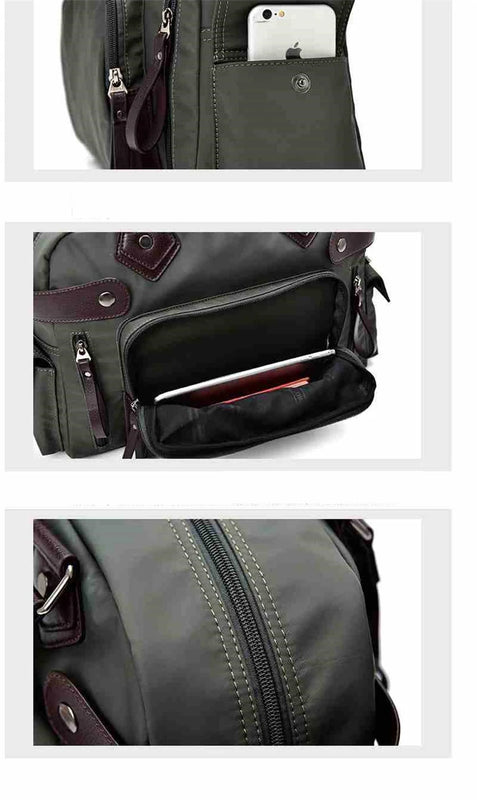Men's Shoulder Bag Nylon Material British Casual Fashion School Style High Quality Multi-function Large Capacity Design
